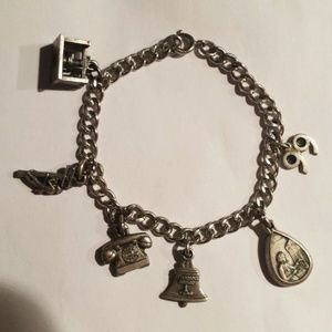 Bell Telephone Attendance Sterling Charm Bracelet